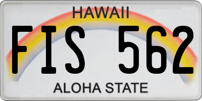 HI license plate FIS562