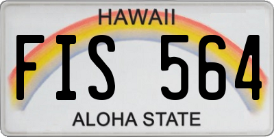 HI license plate FIS564