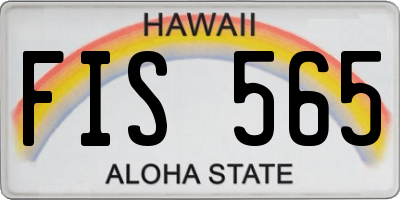 HI license plate FIS565