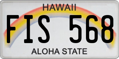 HI license plate FIS568