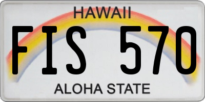 HI license plate FIS570
