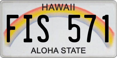 HI license plate FIS571