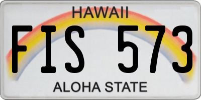 HI license plate FIS573