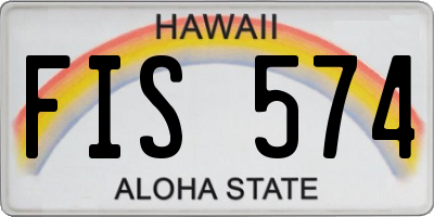 HI license plate FIS574