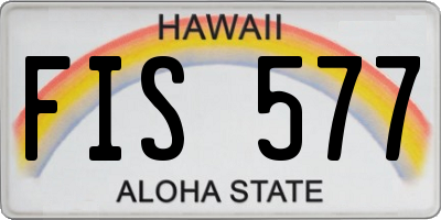 HI license plate FIS577