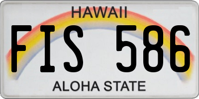 HI license plate FIS586