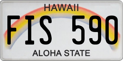 HI license plate FIS590