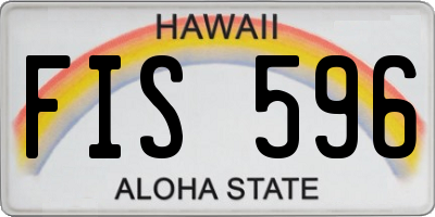 HI license plate FIS596