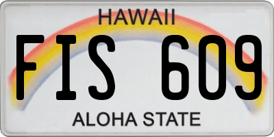 HI license plate FIS609