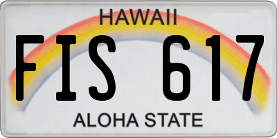HI license plate FIS617