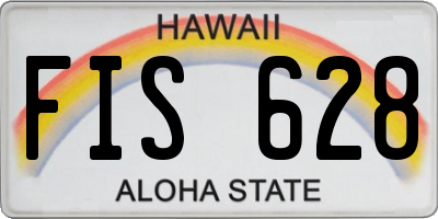 HI license plate FIS628
