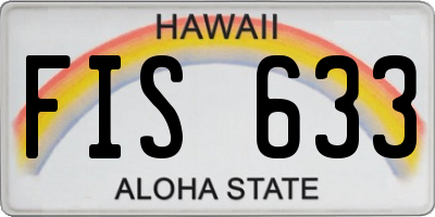 HI license plate FIS633