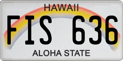 HI license plate FIS636