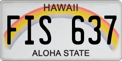 HI license plate FIS637
