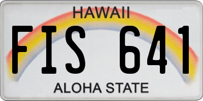 HI license plate FIS641