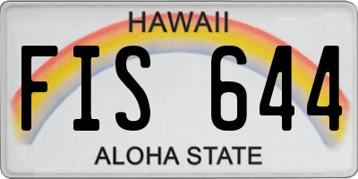 HI license plate FIS644