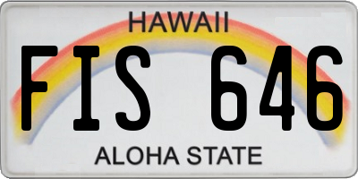 HI license plate FIS646