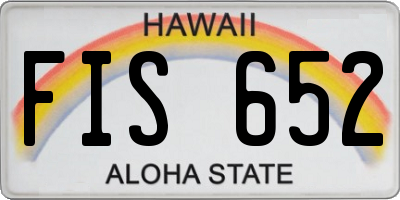 HI license plate FIS652