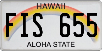 HI license plate FIS655