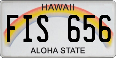 HI license plate FIS656