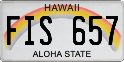 HI license plate FIS657