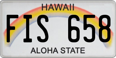 HI license plate FIS658