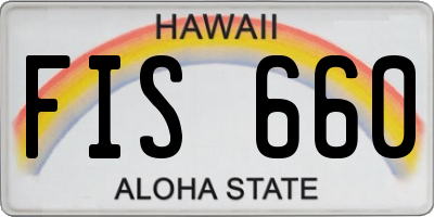 HI license plate FIS660