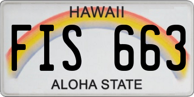 HI license plate FIS663