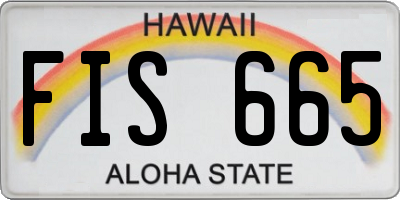 HI license plate FIS665
