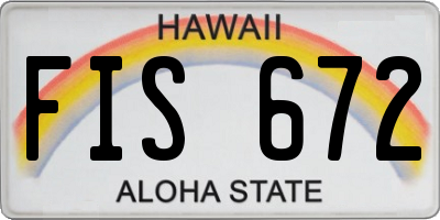 HI license plate FIS672