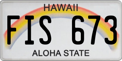 HI license plate FIS673