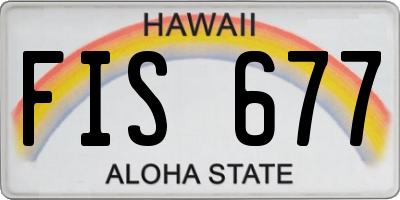 HI license plate FIS677