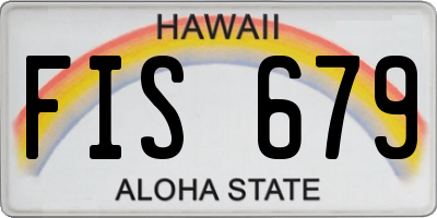 HI license plate FIS679