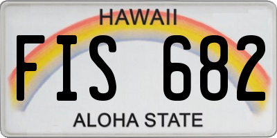 HI license plate FIS682