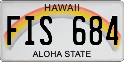 HI license plate FIS684