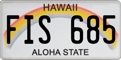 HI license plate FIS685