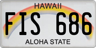 HI license plate FIS686