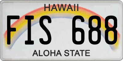 HI license plate FIS688
