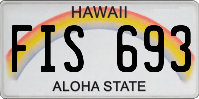 HI license plate FIS693