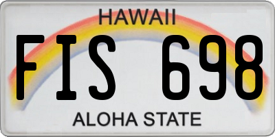 HI license plate FIS698