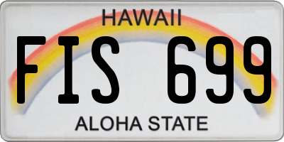HI license plate FIS699