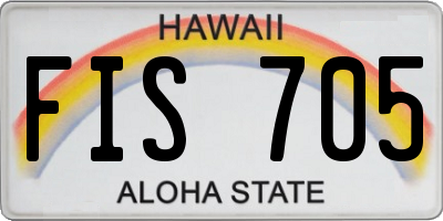 HI license plate FIS705