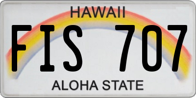 HI license plate FIS707