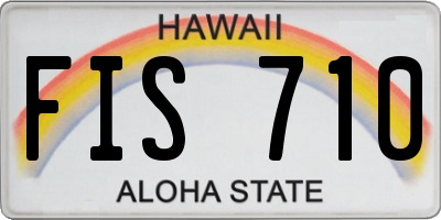 HI license plate FIS710