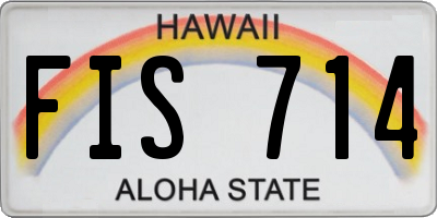 HI license plate FIS714