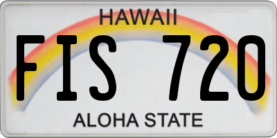 HI license plate FIS720