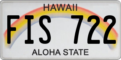 HI license plate FIS722