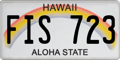 HI license plate FIS723