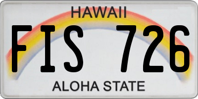 HI license plate FIS726