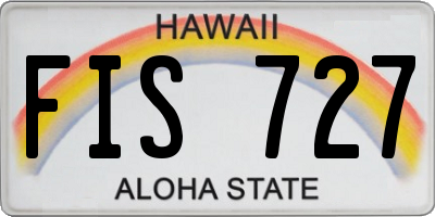 HI license plate FIS727
